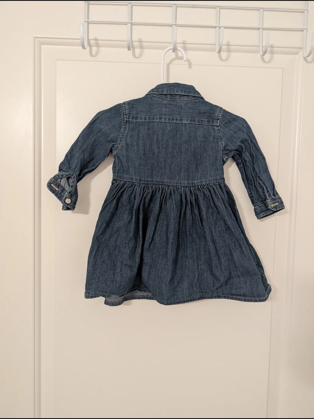 Ralph Lauren Baby 6M Denim Shirt Dress Pony Logo Button Front Preppy